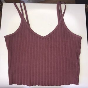Charlotte Russe Dark Rose cropped tank size S US.